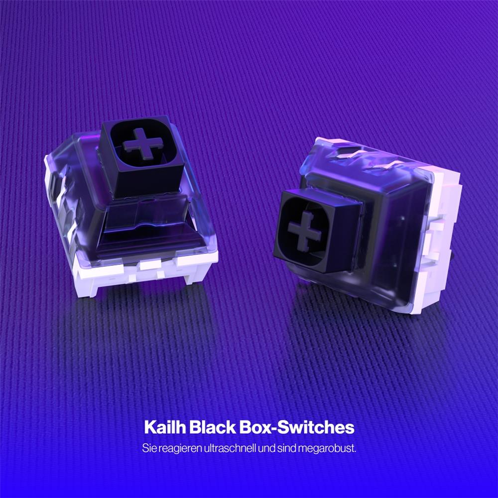 ENDORFY Thock 75% Wireless DE Kailh Box Black Pudding, Tastatur, Schwarz, Beleuchtet, Kabellos, DE-Layout