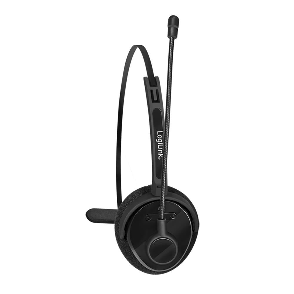 LogiLink Bluetooth Mono Headset mit Mikrofon, Schwarz