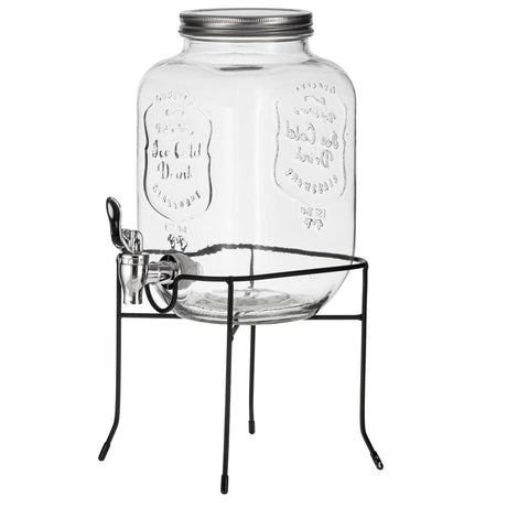 Adler AD 6741 Getränkespender 4 Liter aus Glas mit Metallständer