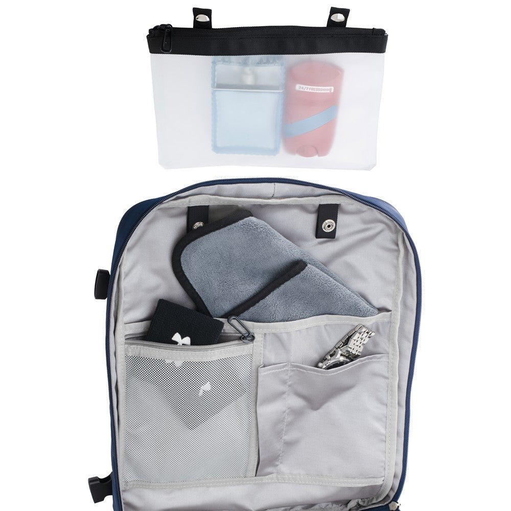 Camry CR 6880nb Reiserucksack 24 Liter, Handgepäck-Rucksack mit Laptopfach bis 17 Zoll, Nassfach, Schuhfach, RFID-Schutz und USB-Anschluss