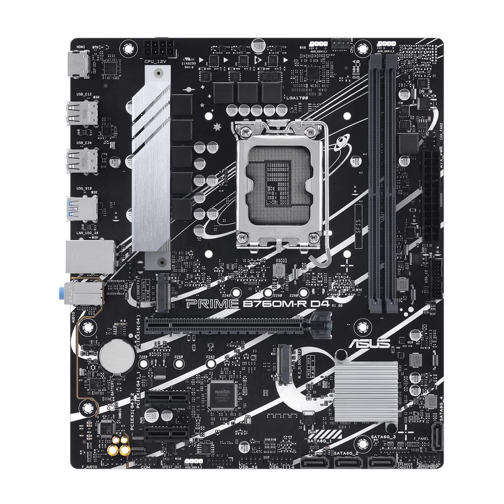 ASUS PRIME B760M-R D4 Gaming Mainboard LGA 1700 mATX PCIe 4.0 DDR4