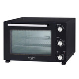 Adler AD 6026 Elektrobackofen 48L Umluft Timer Mini Backofen Drehspieß schwarz