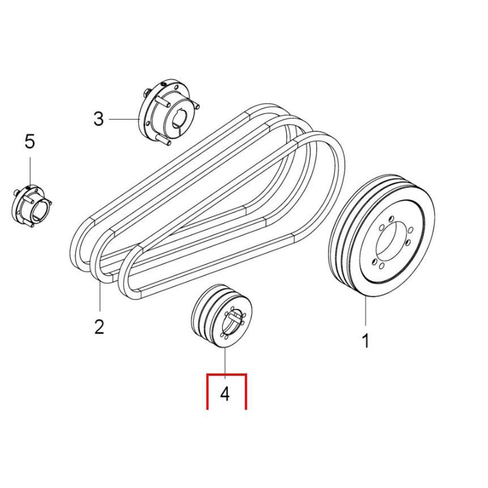 Nilfisk Original 31000733 Pulley 3 GR 3V 2.80DIA JA Riemenscheibe