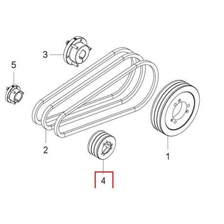 Nilfisk Original 31000733 Pulley 3 GR 3V 2.80DIA JA Riemenscheibe