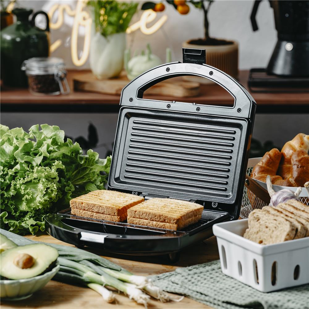 Adler elektrischer Kontaktgrill AD 3068 Sandwichmaker Antihaftbeschichtung schwarz