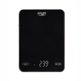 Adler AD 3177 Küchenwaage, in Schwarz, max. Tragkraft 10kg, wiederaufladbar über USB