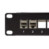 LogiLink Keystone Patchpanel für 24 Keystone Buchsen, 1 HE, unbestückt, schwarz