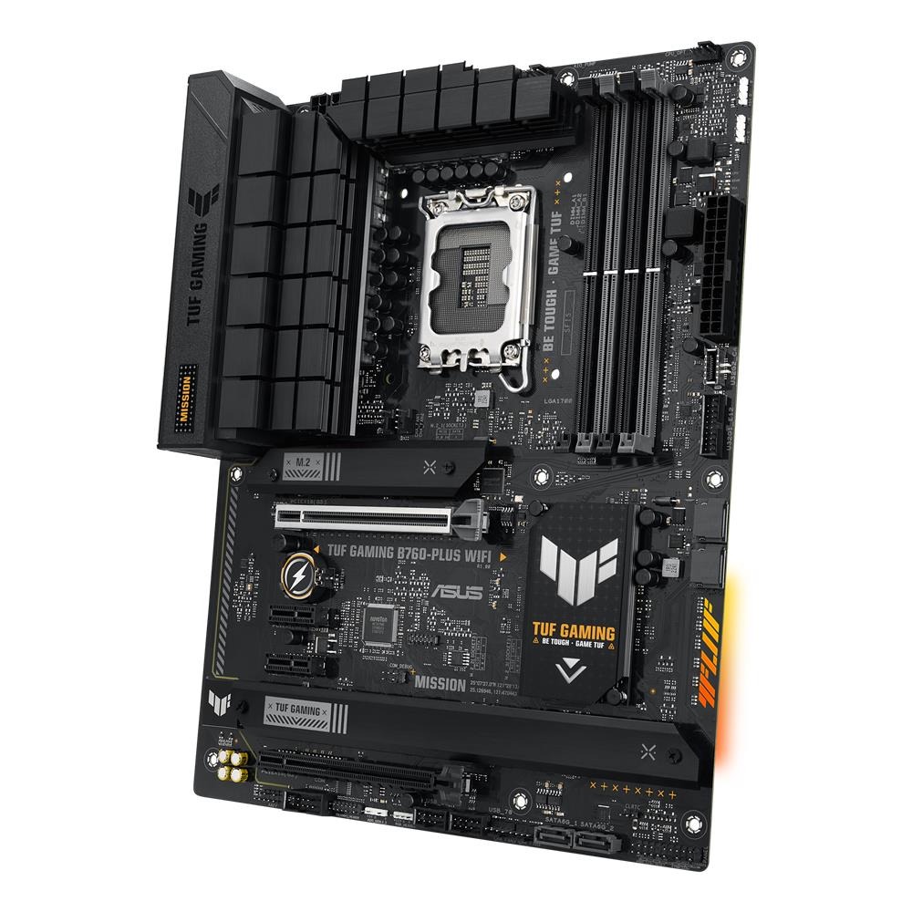 ASUS TUF GAMING B760-PLUS WIFI Mainboard Sockel Intel LGA 1700 (Intel B760, ATX, DDR5, PCIe 5.0, 2x M.2, WiFi6, Thunderbolt 4, Aura Sync)