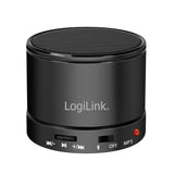 LogiLink Bluetooth 5.3 Lautsprecher mit MP3-Player & FM-Radio, Schwarz