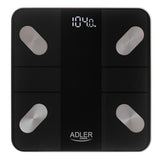 Adler AD 8186 Smart Badezimmerwaage mit App und Bluetooth Schwarz