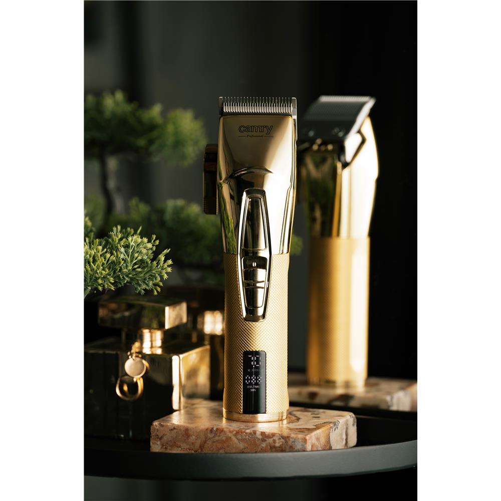 Camry CR 2835 Premium Metallic Haarschneidemaschine gold Trimmer Bartschneider mit LCD