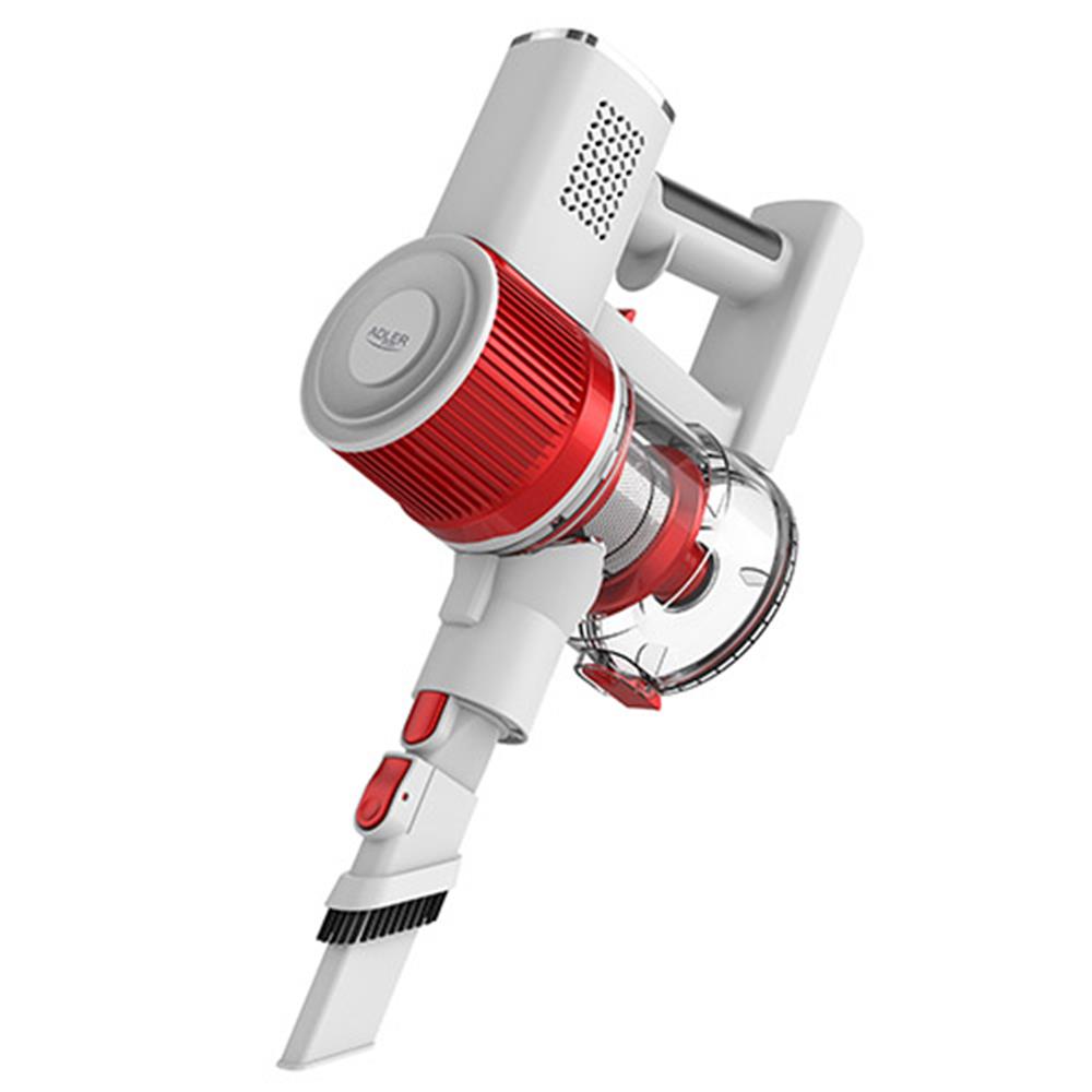 Adler AD 7051 Akku Staubsauger 300W kabellos Stabstaubsauger LED Licht weiß