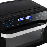 Camry CR 6323 Multifunktions-Heißluftofen 30L, Air Fryer Backofen 10-in-1 mit Grill, Drehspieß, Umluft, 24 Programmen, Touchdisplay, 2200W schwarz