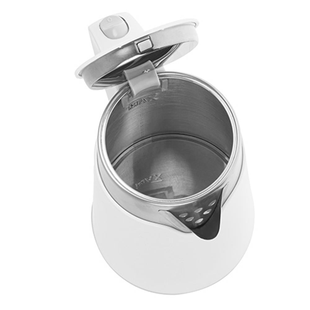 Adler AD 1372 White Wasserkocher 0,6L Weiß 800 W 360° Drehbarer Sockel Wasserkessel Kanne Tee