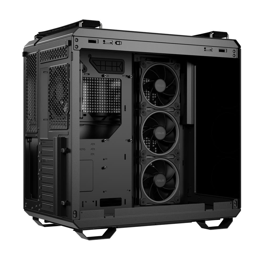 ASUS TUF Gaming GT502 Horizon TG ARGB Black Zweikammer PC Gehäuse mit 4 ARGB Lüftern