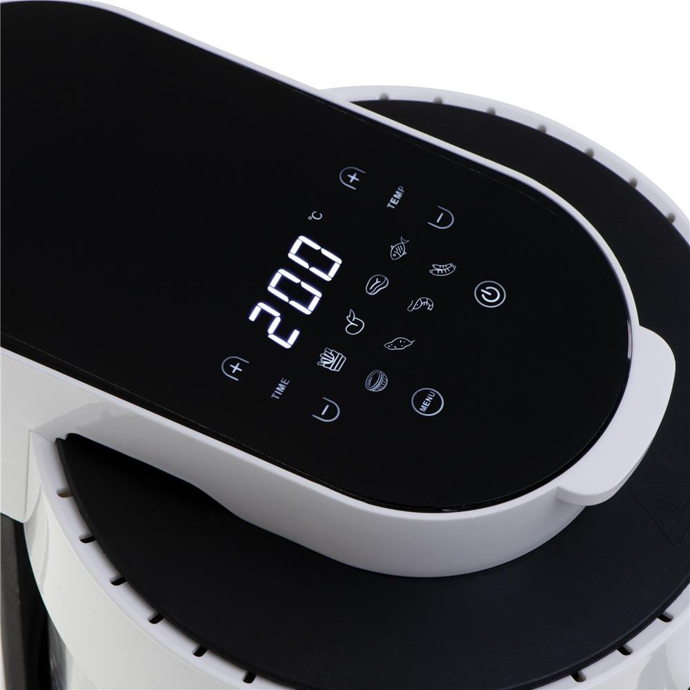 Adler AD 6316 Heißluftfritteuse mit Glasschüssel 3L Airfryer 8 Programme Timer weiß schwarz