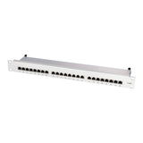 LogiLink Patchpanel Cat.6 mit 24 Port, geschirmt, 19 Zoll Einbau, Hellgrau, PrimeLine