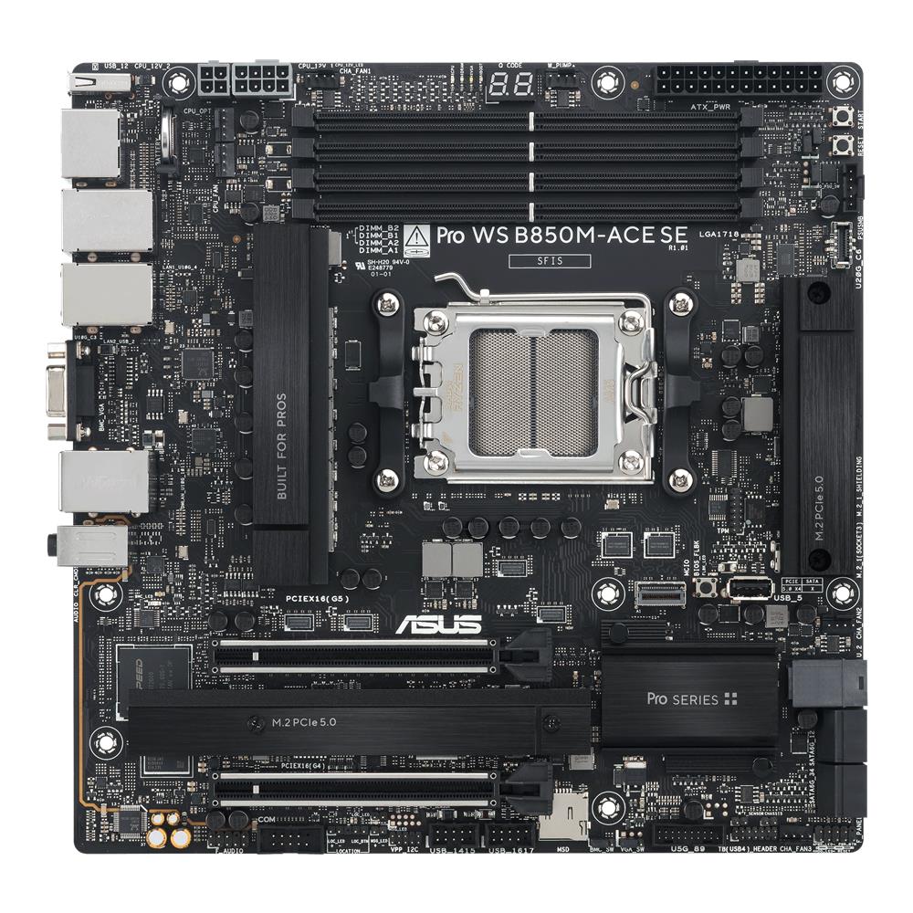 ASUS Pro WS B850M-ACE SE Mainboard AM5 micro ATX DDR5 PCIe 5.0 IPMI 10Gb LAN
