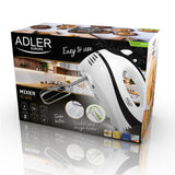 Adler AD 4205g Handmixer in Weiß/Grün, 300 Watt, mit 5 Geschwindigkeitsstufen