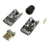 LogiLink HDMI-Konnektor Steckverbinder zur Selbstmontage A/M Metall silber