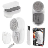 Adler AD 9621 Fusselentferner für alle Textilien mit Bürste USB Akku Fusselrasierer weiß