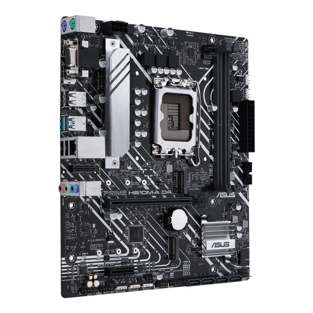 ASUS Prime H610M-A D4-CSM Business Mainboard Sockel Intel LGA 1700 mATX PCIe 4.0 1Gb Ethernet