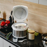 Adler AD 6420 Multikocher 6 Programme 700W Reiskocher Dampfgarer Schongarer weiß silber