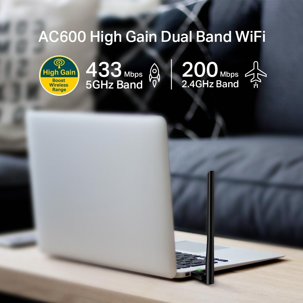 TP-Link Archer T2U Plus AC600-High-Gain-Dualband-USB-WLAN-Adapter