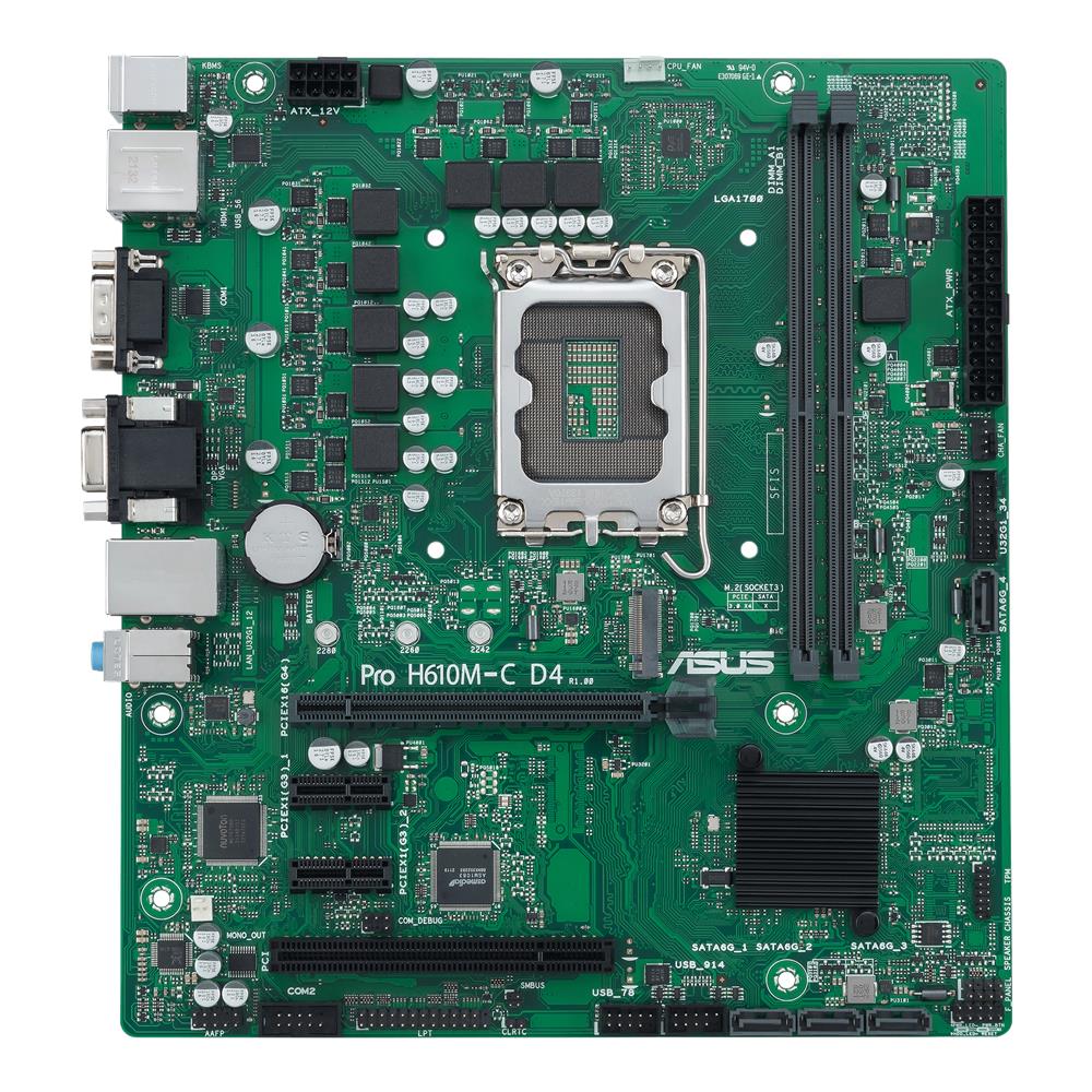 ASUS Pro H610M-C D4-CSM Business Mainboard Sockel Intel LGA 1700 mATX PCIe 4.0 Remote IT Management