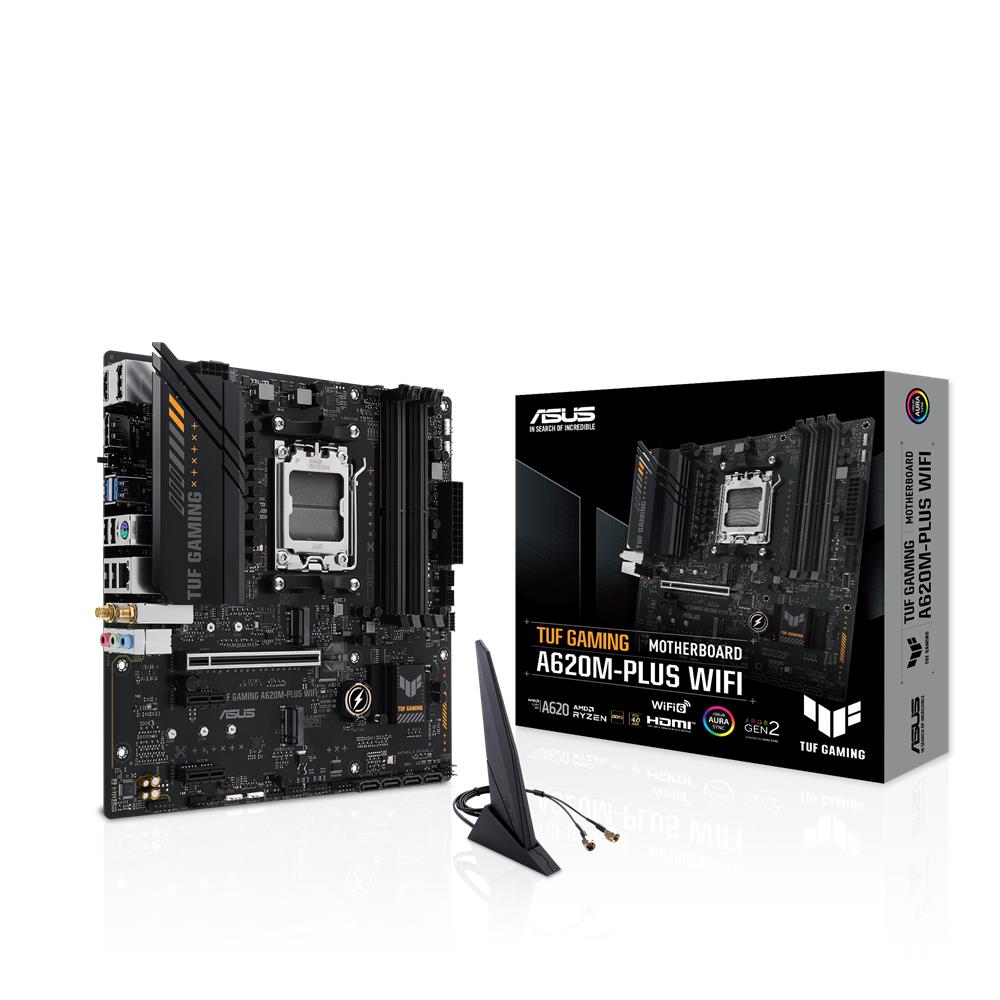 ASUS TUF Gaming A620M-PLUS WIFI Mainboard AM5 mATX DDR5 PCIe 4.0 WiFi 6