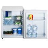 Adler AD 8097 Unterbau Kühlschrank 58 L, kompakter Mini Kühlschrank freistehend, Hotelkühlschrank Büro Küche, wechselbarer Türanschlag, leise 40 dB, Weiß
