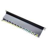 LogiLink Patchpanel 19 Zoll Einbau Kat.6 STP 24 Ports, schwarz