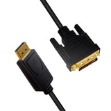 LogiLink DisplayPort-Kabel 20pin Stecker auf DVI 24+1pin Stecker schwarz 2m