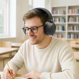 LogiLink Bluetooth 6.0 Sound Wave-Headset, ANC, 3,5 mm AUX, 15 StuLogiLink Bluetooth 6.0 Sound Wave-Headset mit ANC, 15h Akku, Schwarznden Akkulaufzeit, Schwarz