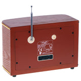 Adler AD 1187 Retro Radio mit Bluetooth Holz Optik USB AUX Anschluss Stereo Wecker Uhrzeit LCD Anzeige