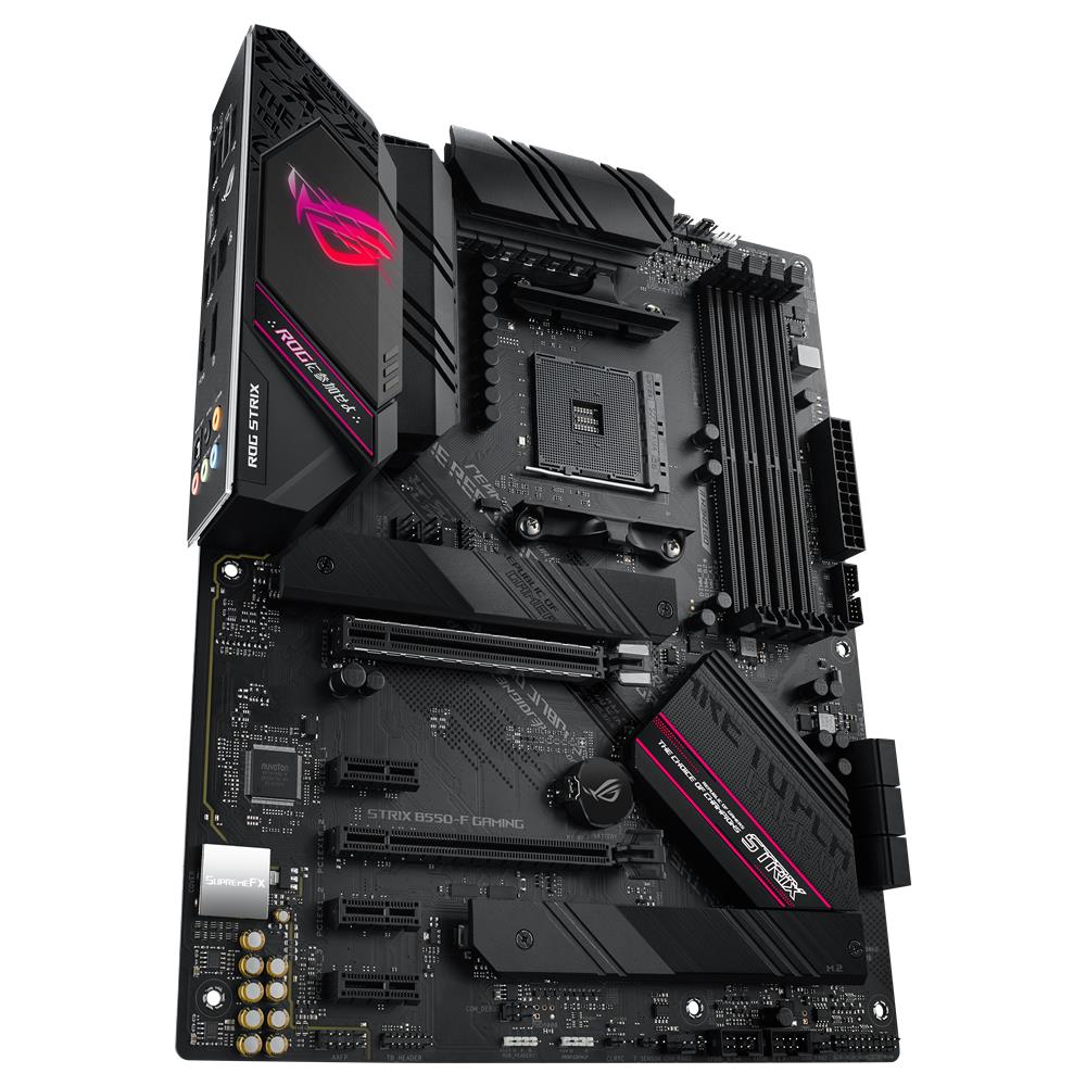 ASUS ROG Strix B550-F Gaming Mainboard Sockel AM4 ATX Ryzen PCIe 4.0 Intel 2,5 Gbit/s-Ethernet 2x M.2 mit Kühlern SATA 6Gbit/s USB 3.2 Gen 2