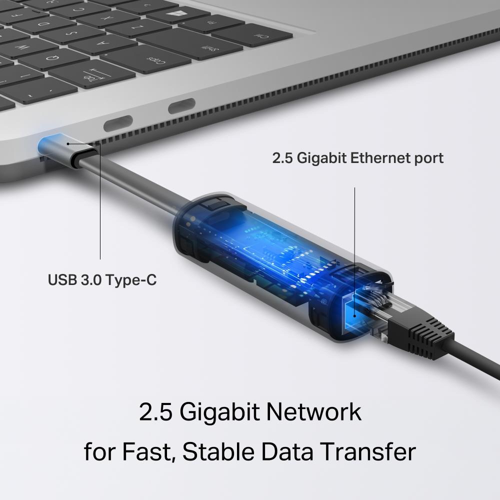 TP-Link UE302C USB C auf 2.5G Ethernet Adapter Multi Gigabit LAN Adapter