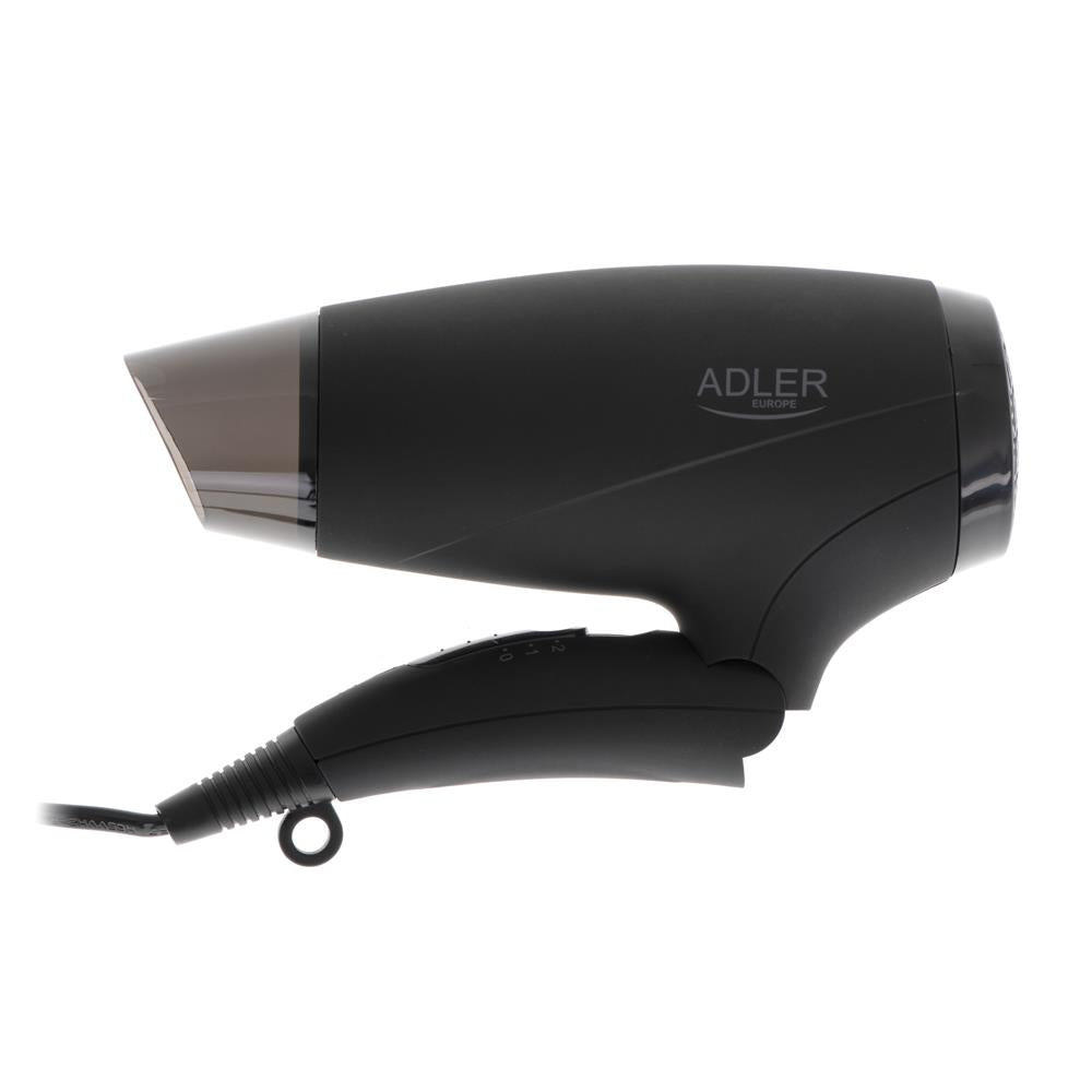 Adler AD 2266 Haartrockner 1200W zusammenklappbar 2 Temperatureinstellungen schwarz