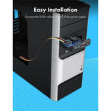 GRAUGEAR Multi Frontblende mit USB Hub Kartenleser Front Panel 2 x USB--C 20 Gbit/s 2 x USB-A Frontpanel 3,5" Schacht USB3.2 Gen2 Key-A 20 pin