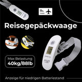Adler AD 8189 Reisegepäckwaage 40kg weiß-grau – Kompakt & präzise