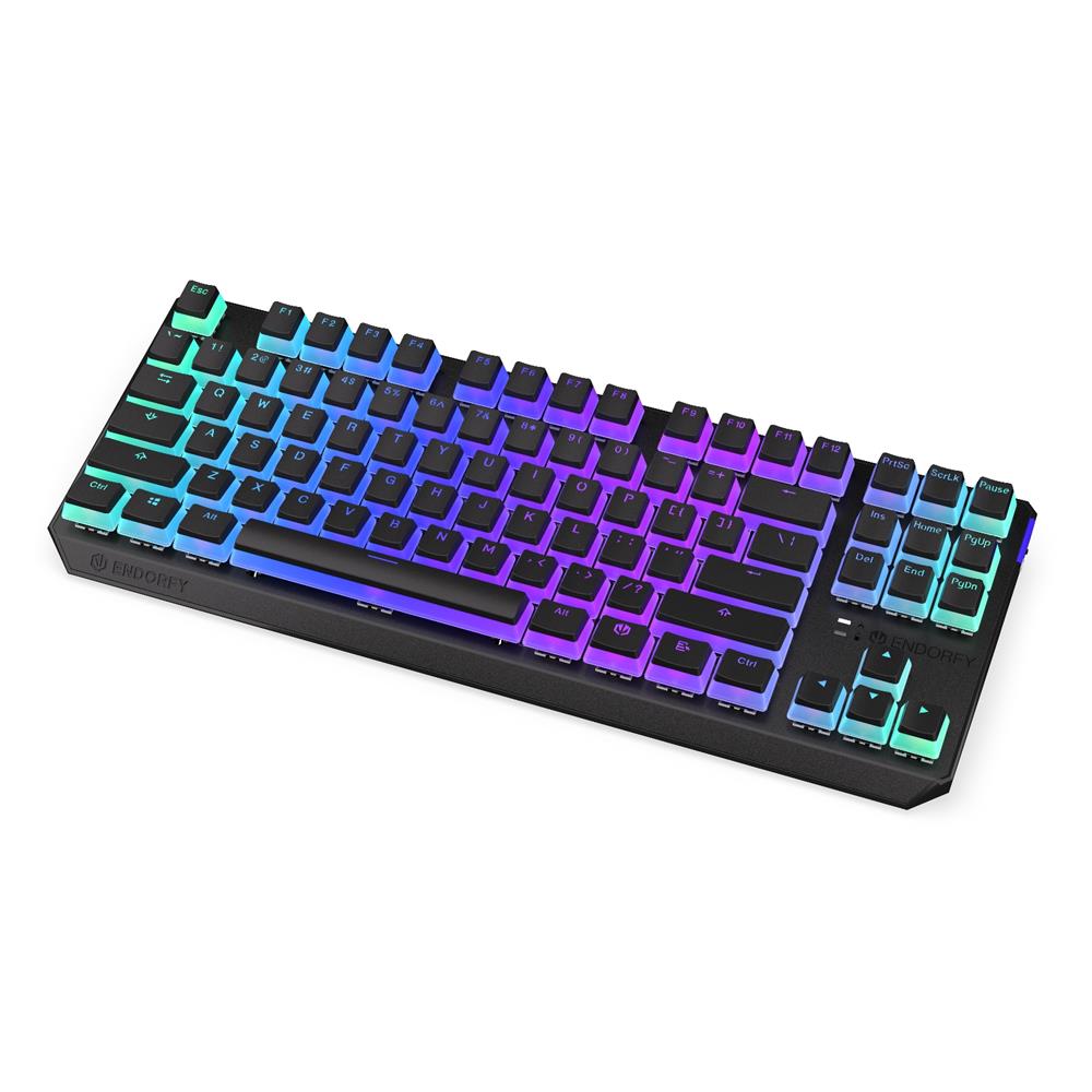 ENDORFY EY5A119 - Keyboards (US) Thock Wireless TKL Pud Kailh RD, Tastatur, Schwarz, Beleuchtet, kabellos, ENG-Layout