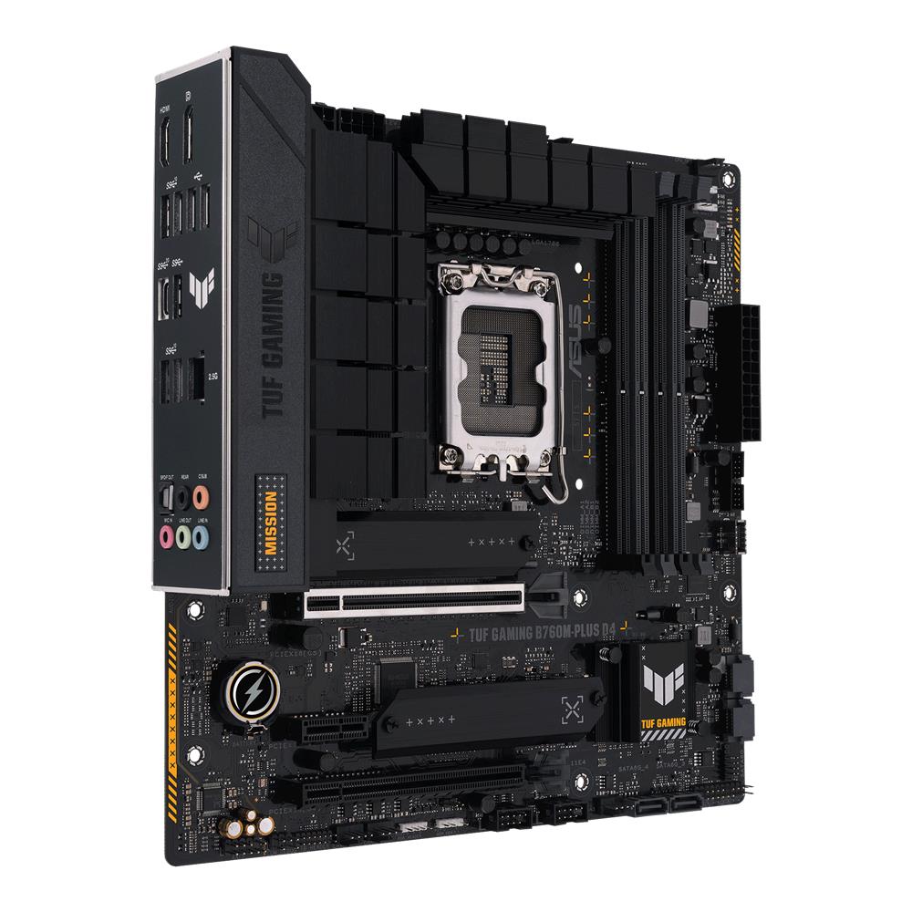 ASUS TUF GAMING B760M-PLUS D4 Mainboard Sockel Intel LGA 1700 (mATX, DDR4, PCIe 5.0, M.2)