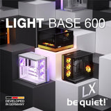 be quiet! Light Base 600 LX White PC-Gehäuse atemberaubender Panorama-Blick Show Case