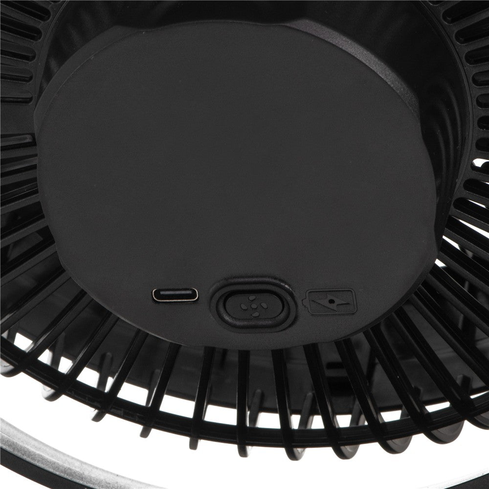 Adler AD 7342b Akku Ventilator mit Clip, USB Tischventilator 15,5 cm, Camping Ventilator, Clip Ventilator für Schreibtisch, Wohnmobil, Zelt und Büro, Schwarz