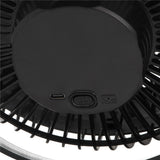 Adler AD 7342b Akku Ventilator mit Clip, USB Tischventilator 15,5 cm, Camping Ventilator, Clip Ventilator für Schreibtisch, Wohnmobil, Zelt und Büro, Schwarz