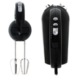 Camry CR 4218 Handmixer schwarz Handrührgerät Rührbesen Knethaken Edelstahl 5 Geschwindigkeiten
