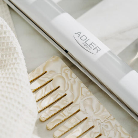 Adler AD 2317 Haarglätter Weiß champagne keramik 200 Grad schnelle Erwärmung
