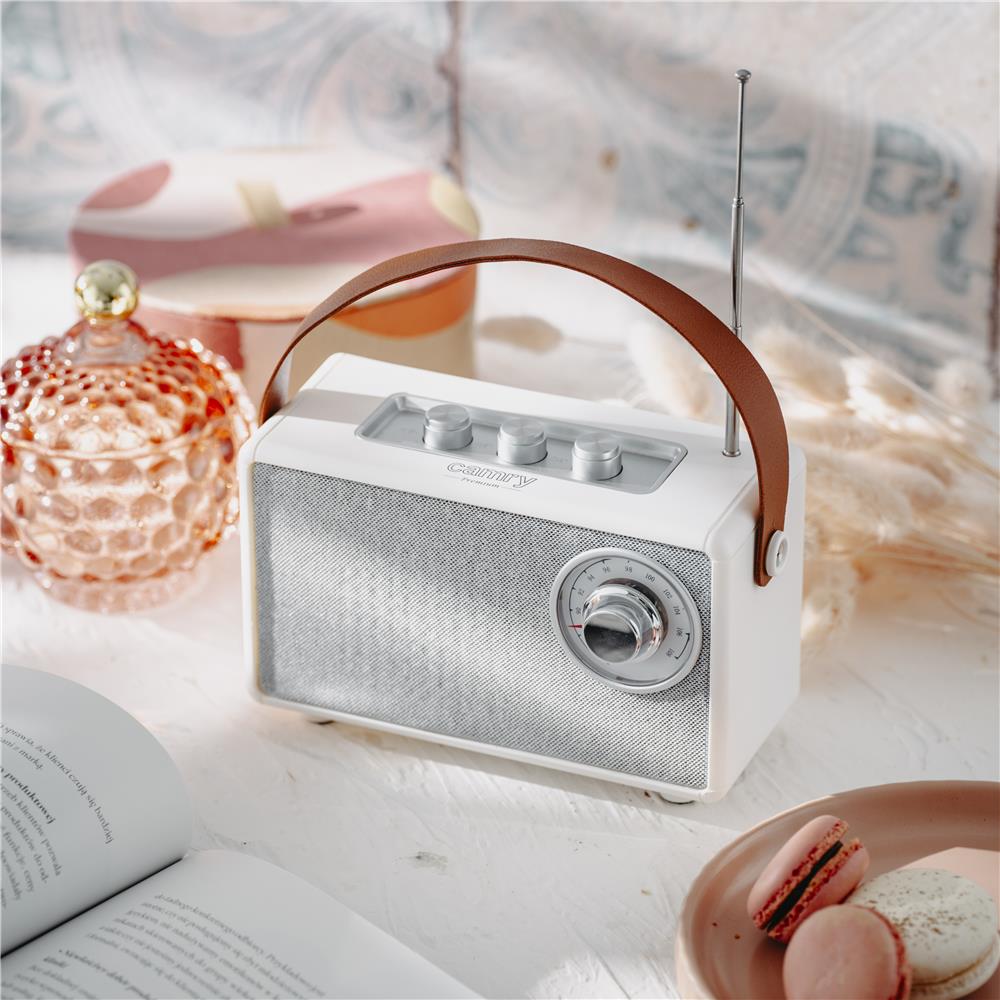 Camry CR 1902 FM Radio mit Bluetooth tragbares Küchenradio USB AUX weiß