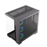 Silentware View A-RGB Black – Showcase Midi Tower mit Glasfront, Glas-Seitenfenster & 4 RGB Lüftern
