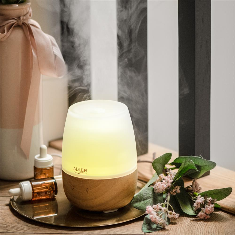 Adler AD 7967 Ultraschall Aroma Diffuser 3in1 für Ätherische Öle USB 7 Farben